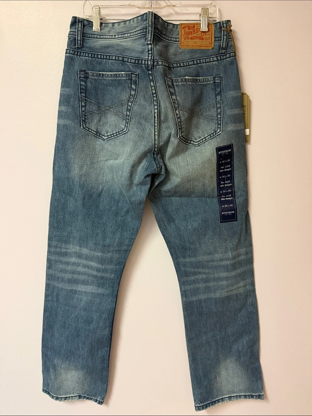 NWT John B Stetson 1210 straight fit men’s jeans